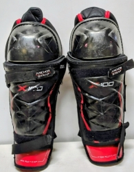 Holenné chrániče Bauer X 100, veľkosť 13" , použité;