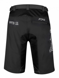 FORCE nohavice MTB-11 s odnímateľnou vložkou,čierne