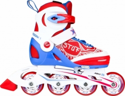 Detské nastaviteľné kolieskové korčule STUF XOOM červené